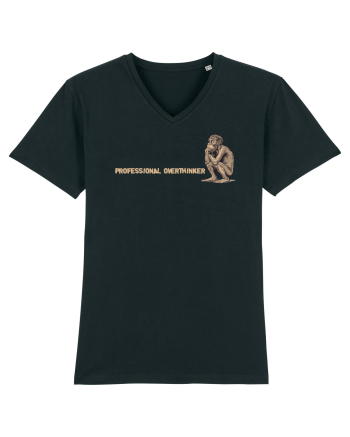 PROFESSIONAL OVERTHINKER - GANDITORUL - OM PRIMITIV  2 lateral Black