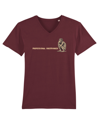 PROFESSIONAL OVERTHINKER - GANDITORUL - OM PRIMITIV  2 lateral Burgundy