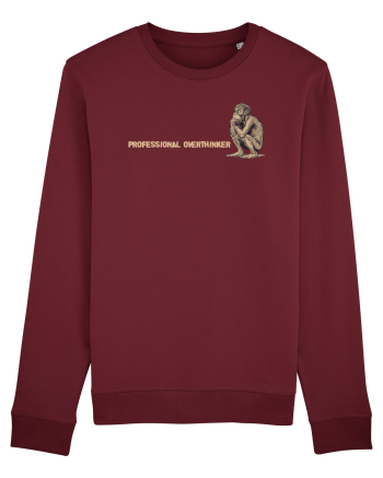 PROFESSIONAL OVERTHINKER - GANDITORUL - OM PRIMITIV  2 lateral Burgundy