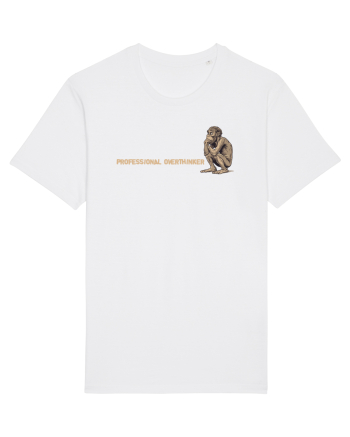 PROFESSIONAL OVERTHINKER - GANDITORUL - OM PRIMITIV  2 lateral White
