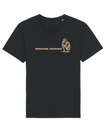 PROFESSIONAL OVERTHINKER - GANDITORUL - OM PRIMITIV  2 lateral Black