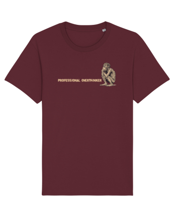 PROFESSIONAL OVERTHINKER - GANDITORUL - OM PRIMITIV  2 lateral Burgundy
