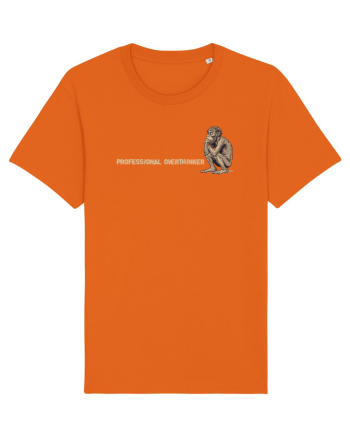 PROFESSIONAL OVERTHINKER - GANDITORUL - OM PRIMITIV  2 lateral Bright Orange