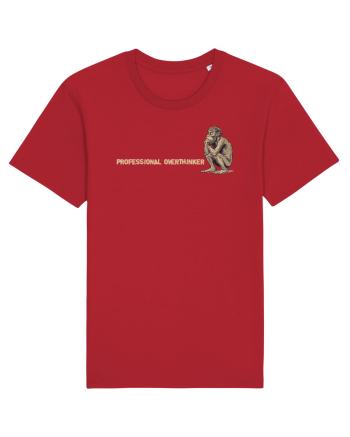 PROFESSIONAL OVERTHINKER - GANDITORUL - OM PRIMITIV  2 lateral Red