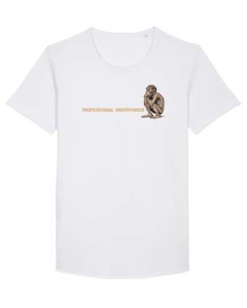 PROFESSIONAL OVERTHINKER - GANDITORUL - OM PRIMITIV  2 lateral White