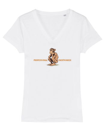 PROFESSIONAL OVERTHINKER - CIMPANZEU GANDITOR  White