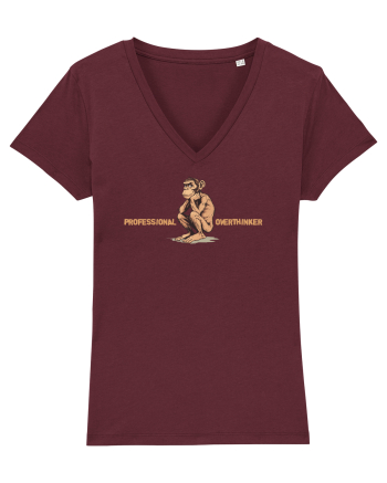 PROFESSIONAL OVERTHINKER - CIMPANZEU GANDITOR  Burgundy