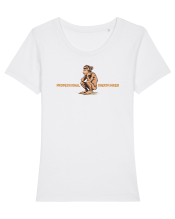 PROFESSIONAL OVERTHINKER - CIMPANZEU GANDITOR  White