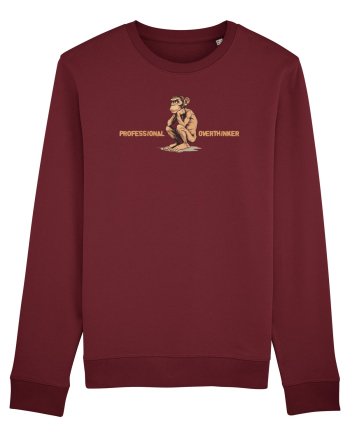 PROFESSIONAL OVERTHINKER - CIMPANZEU GANDITOR  Burgundy