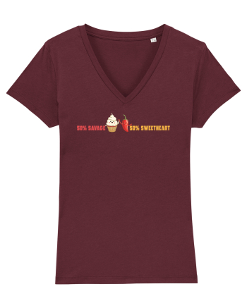50% SAVAGE 50% SWEETHEART Burgundy
