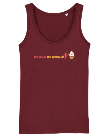 50% SAVAGE 50% SWEETHEART lateral Burgundy