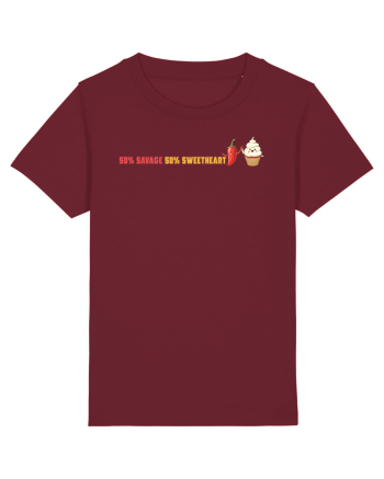 50% SAVAGE 50% SWEETHEART lateral Burgundy