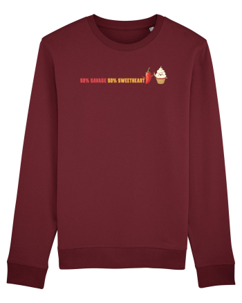 50% SAVAGE 50% SWEETHEART lateral Burgundy