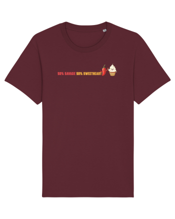 50% SAVAGE 50% SWEETHEART lateral Burgundy