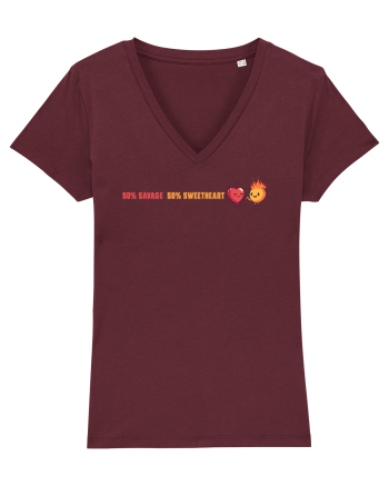 50% SAVAGE 50% SWEETHEART 2 lateral Burgundy