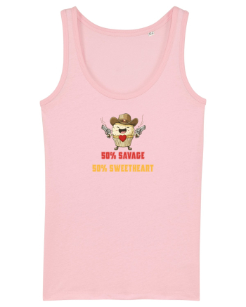 50% SAVAGE 50% SWEETHEART - COWBOY CUPCAKE  Cotton Pink