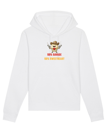 50% SAVAGE 50% SWEETHEART - COWBOY CUPCAKE  White