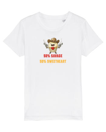 50% SAVAGE 50% SWEETHEART - COWBOY CUPCAKE  White
