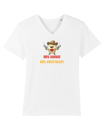 50% SAVAGE 50% SWEETHEART - COWBOY CUPCAKE  White