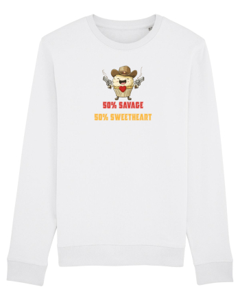 50% SAVAGE 50% SWEETHEART - COWBOY CUPCAKE  White
