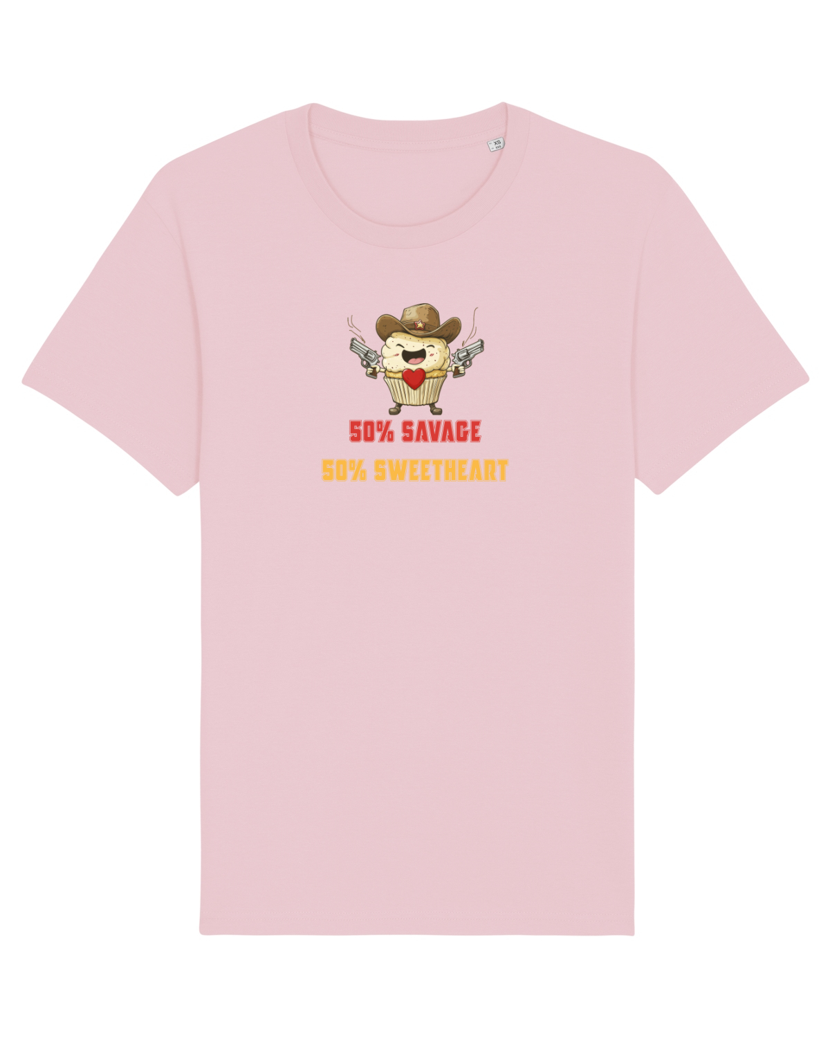 Tricou mânecă scurtă Unisex Rocker Cotton Pink