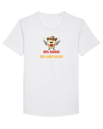 50% SAVAGE 50% SWEETHEART - COWBOY CUPCAKE  White