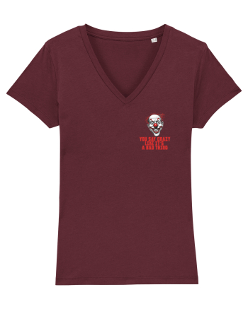 YOU SAY CRAZY LIKE IT`S A BAD THING - clovn 1 lateral Burgundy