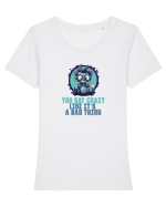 YOU SAY CRAZY LIKE IT`S A BAD THING - MAD SCIENTIST 2  Tricou mânecă scurtă guler larg fitted Damă Expresser