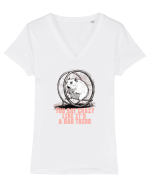 YOU SAY CRAZY LIKE IT`S A BAD THING - HAMSTER  Tricou mânecă scurtă guler V Damă Evoker