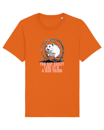 YOU SAY CRAZY LIKE IT`S A BAD THING - HAMSTER  Bright Orange