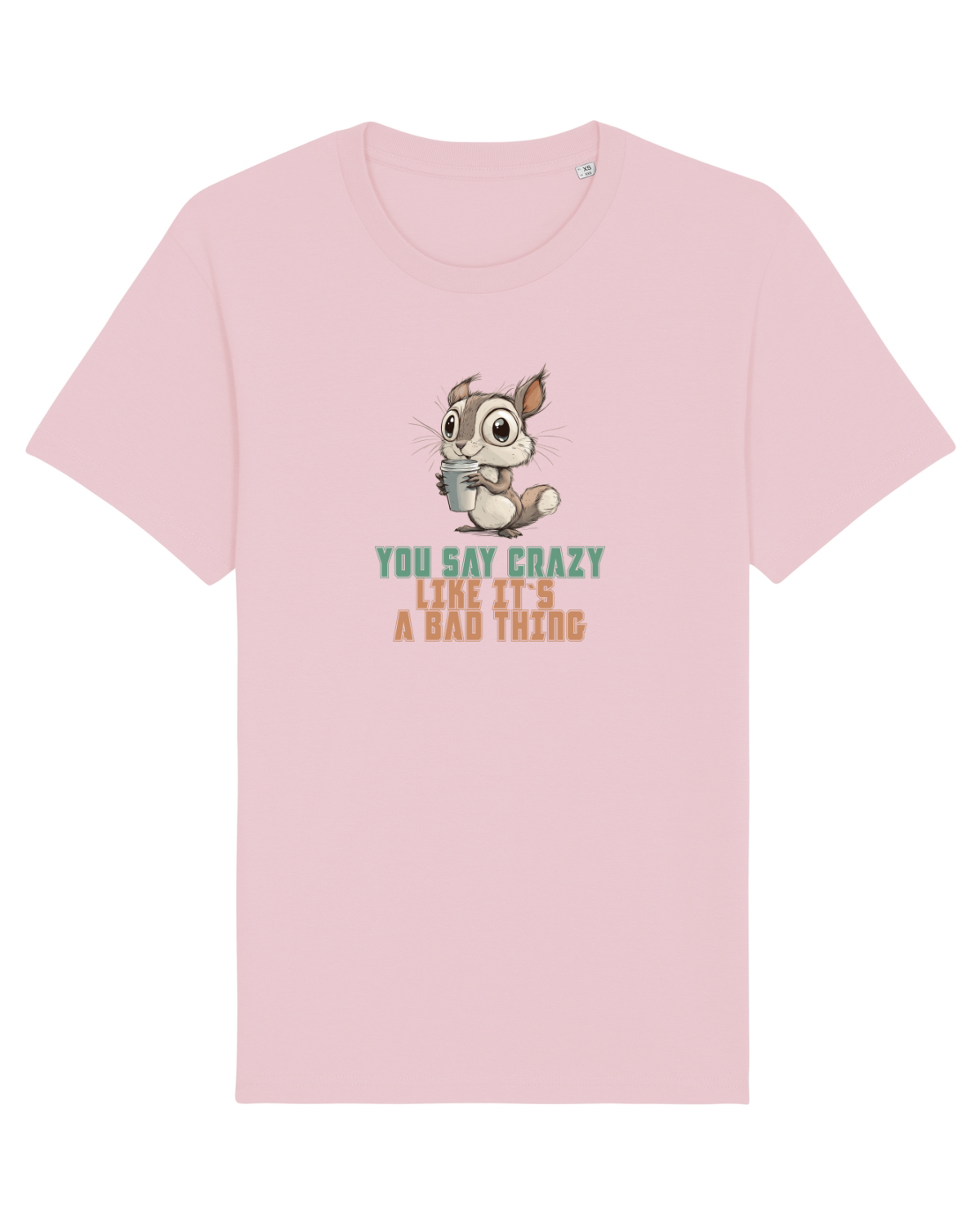 Tricou mânecă scurtă Unisex Rocker Cotton Pink