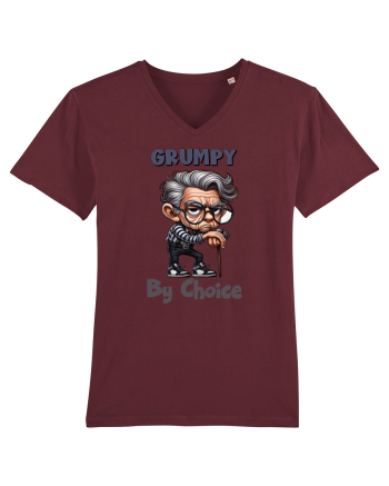 Grumpy By Choice | Grandpa | Bunicul Tafnos Burgundy