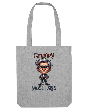 Grumpy Most Days | Grandpa | Bunicul Tafnos Heather Grey