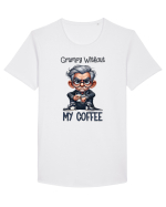 Grumpy Without My Coffee | Grandpa | Bunicul Tafnos Tricou mânecă scurtă guler larg Bărbat Skater