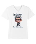I'm Grumpy Don't Make It Worse | Grandpa | Bunicul Tafnos Tricou mânecă scurtă guler V Bărbat Presenter