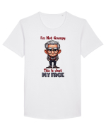 I'm Not Grumpy This Is Just My Face | Grandpa | Bunicul Tafnos Tricou mânecă scurtă guler larg Bărbat Skater