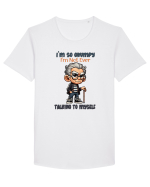 I'm So Grumpy I'm Not Ever Talking To Myself | Grandpa | Bunicul Tafnos Tricou mânecă scurtă guler larg Bărbat Skater