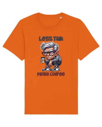 Less Talk More Coffee | Grandpa | Bunicul Tafnos Bright Orange