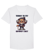 Today Is My Grumpy Day | Grandpa | Bunicul Tafnos Tricou mânecă scurtă guler larg Bărbat Skater