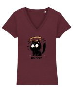 Holy cat 2 Tricou mânecă scurtă guler V Damă Evoker