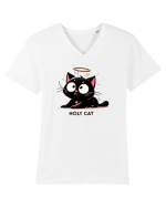 Holy cat 3 Tricou mânecă scurtă guler V Bărbat Presenter