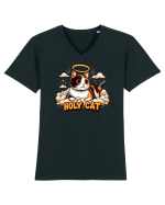 Holy cat 4 Tricou mânecă scurtă guler V Bărbat Presenter