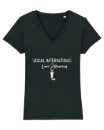 Social Interactions Tricou mânecă scurtă guler V Damă Evoker