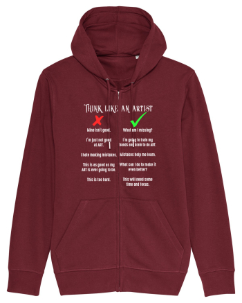 Think like an Artist Burgundy