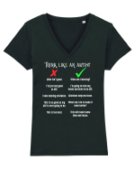 Think like an Artist Tricou mânecă scurtă guler V Damă Evoker