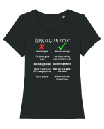 Think like an Artist Tricou mânecă scurtă guler larg fitted Damă Expresser
