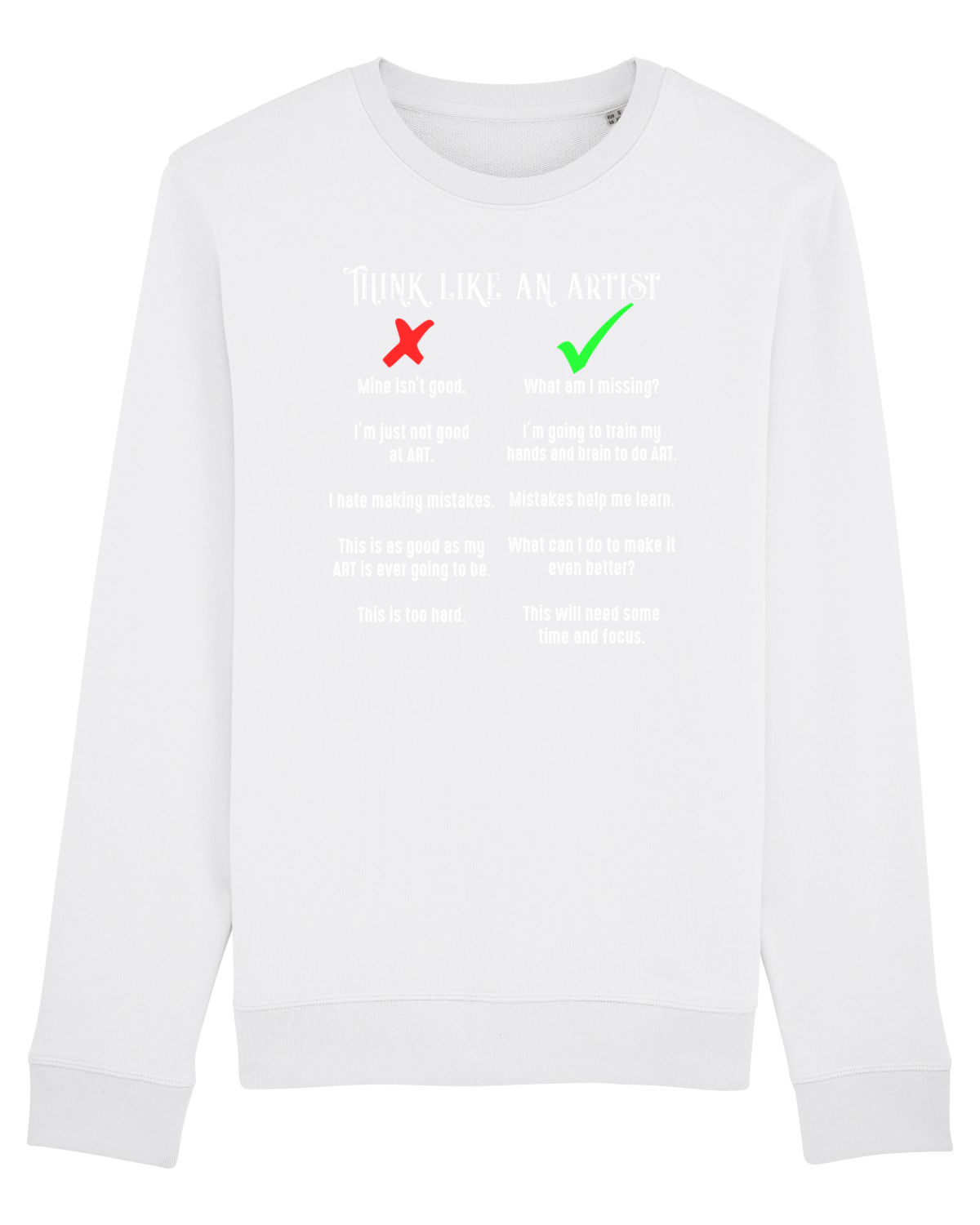 Bluză mânecă lungă Unisex Rise White