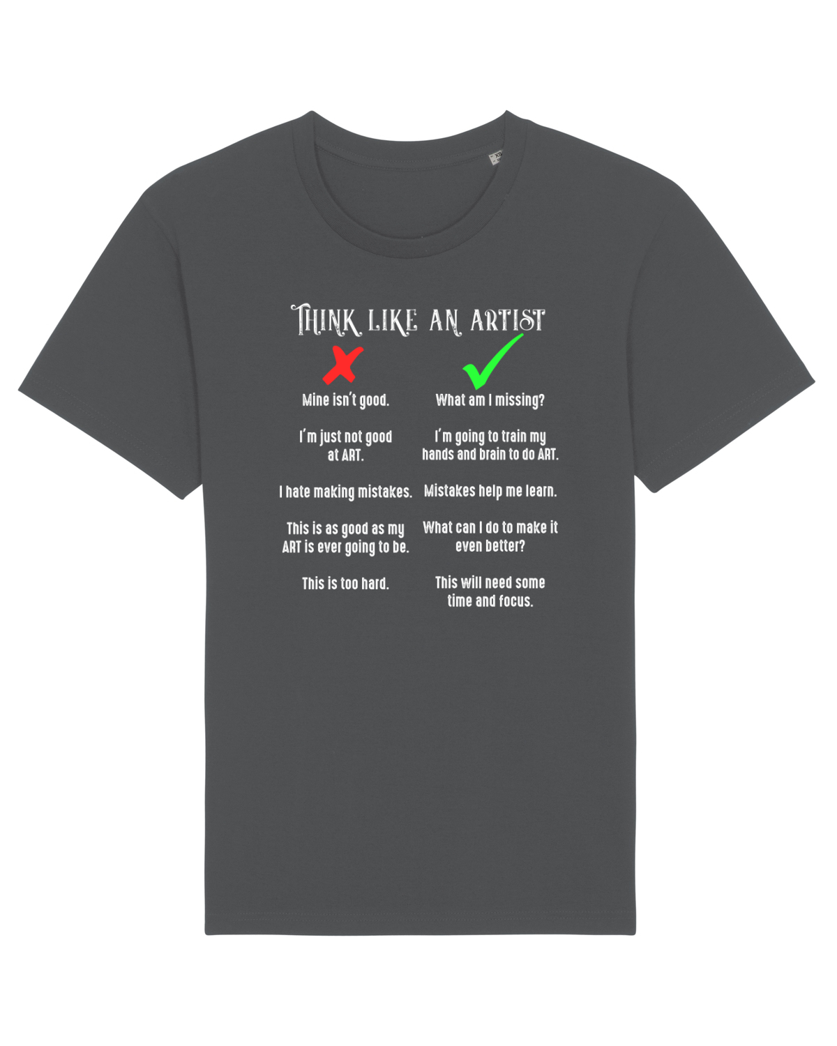 Tricou mânecă scurtă Unisex Rocker Anthracite