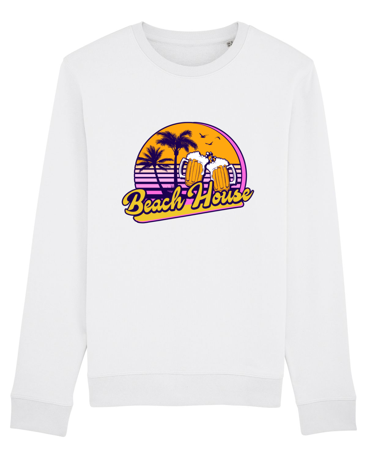 Bluză mânecă lungă Unisex Rise White
