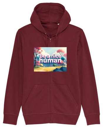 BE A NICE HUMAN - FII UN OM BUN 2 Burgundy